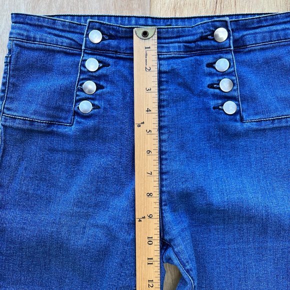 FOREVER 21 DOUBLE BUTTON FLY Women’s High Rise Medium Wash Denim Jeans sz 28 - Picture 9 of 10